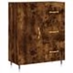 vidaXL Buffet haut Chêne fumé 69,5x34x180 cm Bois d'ingénierie