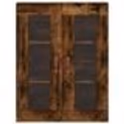 vidaXL Buffet haut Chêne fumé 69,5x34x180 cm Bois d'ingénierie