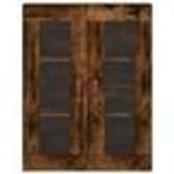 vidaXL Buffet haut Chêne fumé 69,5x34x180 cm Bois d'ingénierie
