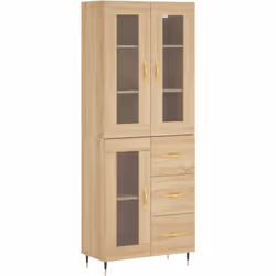 Cherchez-vous un buffet haut de gamme stylé ? Ce buffet haut ajoute un charme élégant à votre intérieur existant ! Matériau d ...
