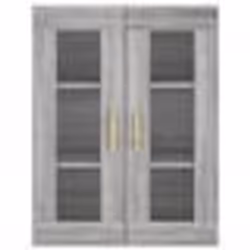 vidaXL Buffet haut Sonoma gris 69,5x34x180 cm Bois d'ingénierie
