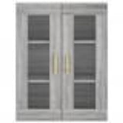 vidaXL Buffet haut Sonoma gris 69,5x34x180 cm Bois d'ingénierie