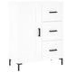 vidaXL Buffet haut Blanc 69,5x34x180 cm Bois d'ingénierie