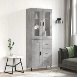 VIDAXL Buffet Haut - Gris Béton