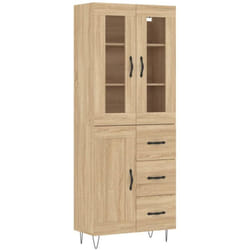 Vidaxl - Buffet haut Chêne sonoma 69,5x34x180 cm Bois d'ingénierie