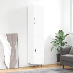vidaXL Buffet haut Blanc 34,5x34x180 cm Bois d'ingénierie