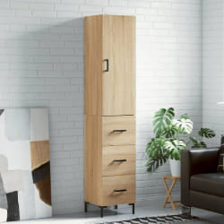vidaXL Buffet haut Chêne sonoma 34,5x34x180 cm Bois d'ingénierie
