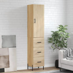 vidaXL Buffet haut Chêne sonoma 34,5x34x180 cm Bois d'ingénierie