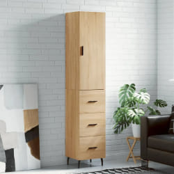 vidaXL Buffet haut Chêne sonoma 34,5x34x180 cm Bois d'ingénierie