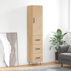 vidaXL Buffet haut Chêne sonoma 34,5x34x180 cm Bois d'ingénierie