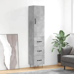 VidaXL Buffet Haut - Gris Béton 34,5x34x180 cm