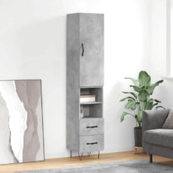 vidaXL Buffet Haut Gris Béton