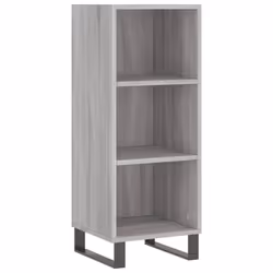 vidaXL Buffet haut Sonoma gris 34,5x34x180 cm Bois d'ingénierie