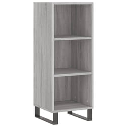 vidaXL Buffet haut Sonoma gris 34,5x34x180 cm Bois d'ingénierie