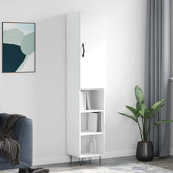 vidaXL Buffet haut Blanc 34,5x34x180 cm Bois d'ingénierie