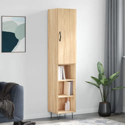 vidaXL Buffet haut Chêne sonoma 34,5x34x180 cm Bois d'ingénierie