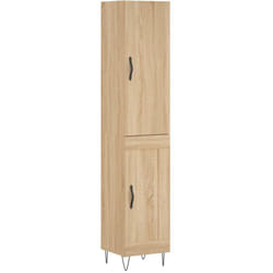 Buffet haut Chêne sonoma 34,5x34x180 cm Bois d'ingénierie vidaXL