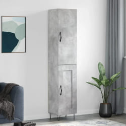 vidaXL Buffet haut - Gris béton