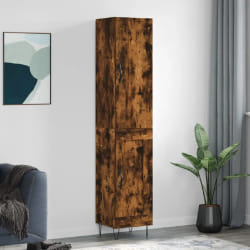 vidaXL Buffet haut Chêne fumé 34,5x34x180 cm