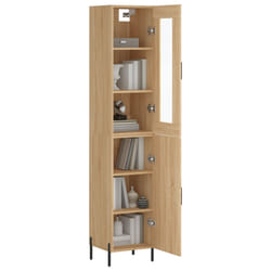 vidaXL Buffet haut Chêne sonoma 34,5x34x180 cm Bois d'ingénierie