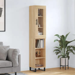 vidaXL Buffet haut 34,5x34x180 cm - Chêne sonoma