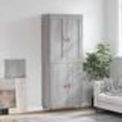 vidaXL Buffet haut Sonoma gris 69,5x34x180 cm Bois d'ingénierie