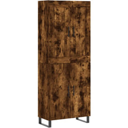 Buffet haut Chêne fumé 69,5x34x180 cm Bois d'ingénierie vidaXL