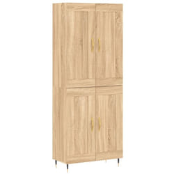 Buffet haut Chêne sonoma 69,5x34x180 cm Bois d'ingénierie Vidaxl