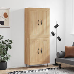 Buffet haut Chêne sonoma 69,5x34x180 cm Bois d'ingénierie