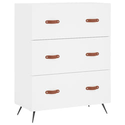 vidaXL Buffet haut Blanc 69,5x34x180 cm Bois d'ingénierie