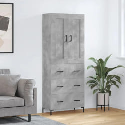vidaXL Buffet haut - Gris Béton