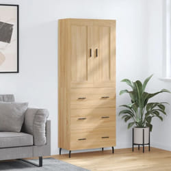 vidaXL Buffet haut Chêne sonoma 69,5x34x180 cm Bois d'ingénierie