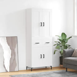 vidaXL Buffet Haut Blanc 69,5x34x180 cm