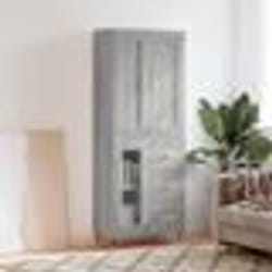 vidaXL Buffet haut Sonoma gris 69,5x34x180 cm Bois d'ingénierie