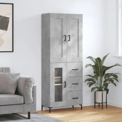 vidaXL Buffet haut - Gris béton