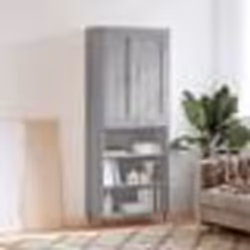 vidaXL Buffet haut Sonoma gris 69,5x34x180 cm Bois d'ingénierie