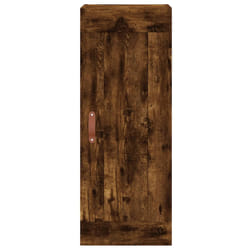 vidaXL Buffet haut Chêne fumé 34,5x34x180 cm Bois d'ingénierie