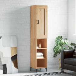 vidaXL Buffet haut Chêne sonoma 34,5x34x180 cm Bois d'ingénierie