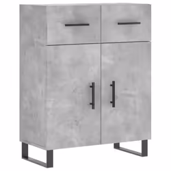 vidaXL Buffet haut Gris béton 69,5x34x180 cm Bois d'ingénierie