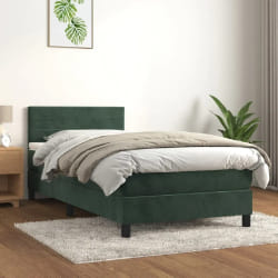 vidaXL Sommier à lattes de lit 100x200 cm - Vert foncé
