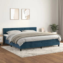 VIDAXL vidaXL Sommier et Matelas 200x200 cm - Bleu Foncé