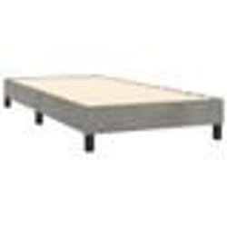 vidaXL Sommier à lattes de lit et matelas Gris clair 90x190 cm Velours - 90 x 190 cm