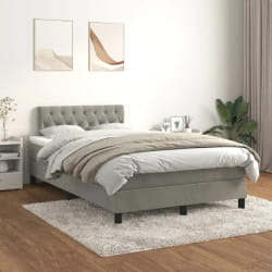 VIDAXL Lit avec Matelas Gris Clair 120x200 cm