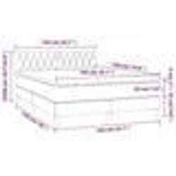 vidaXL Sommier à lattes de lit avec matelas Rose 140x190 cm Velours - 140 x 190 cm