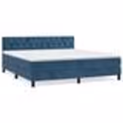 vidaXL Sommier à lattes de lit et matelas Bleu foncé 160x200cm Velours - 160 x 200 cm