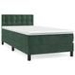 vidaXL Sommier à lattes de lit avec matelas Vert foncé 90x190 cm - 90 x 190 cm
