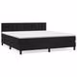 vidaXL Sommier à lattes de lit et matelas Noir 160x200 cm Velours - 160 x 200 cm