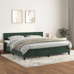 VIDAXL Sommier à lattes - Velours Vert foncé 200x200 cm