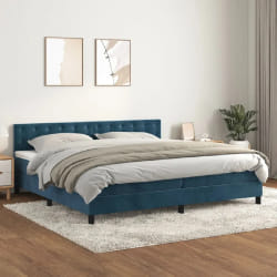 VidaXL Sommier 200x200 cm Bleu foncé