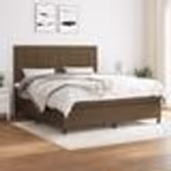 vidaXL Sommier à lattes de lit avec matelas Marron foncé 160x200 cm - 160 x 200 cm